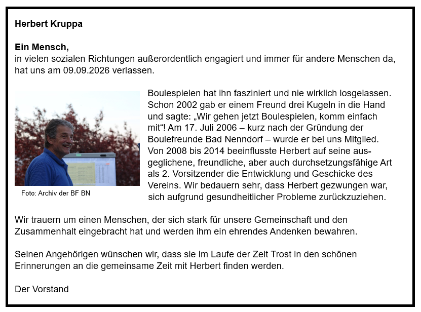 Boulefreunde Bad Nenndorf